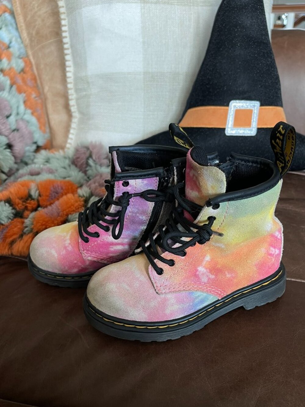 Girls Doc Martens Rainbow Booties!